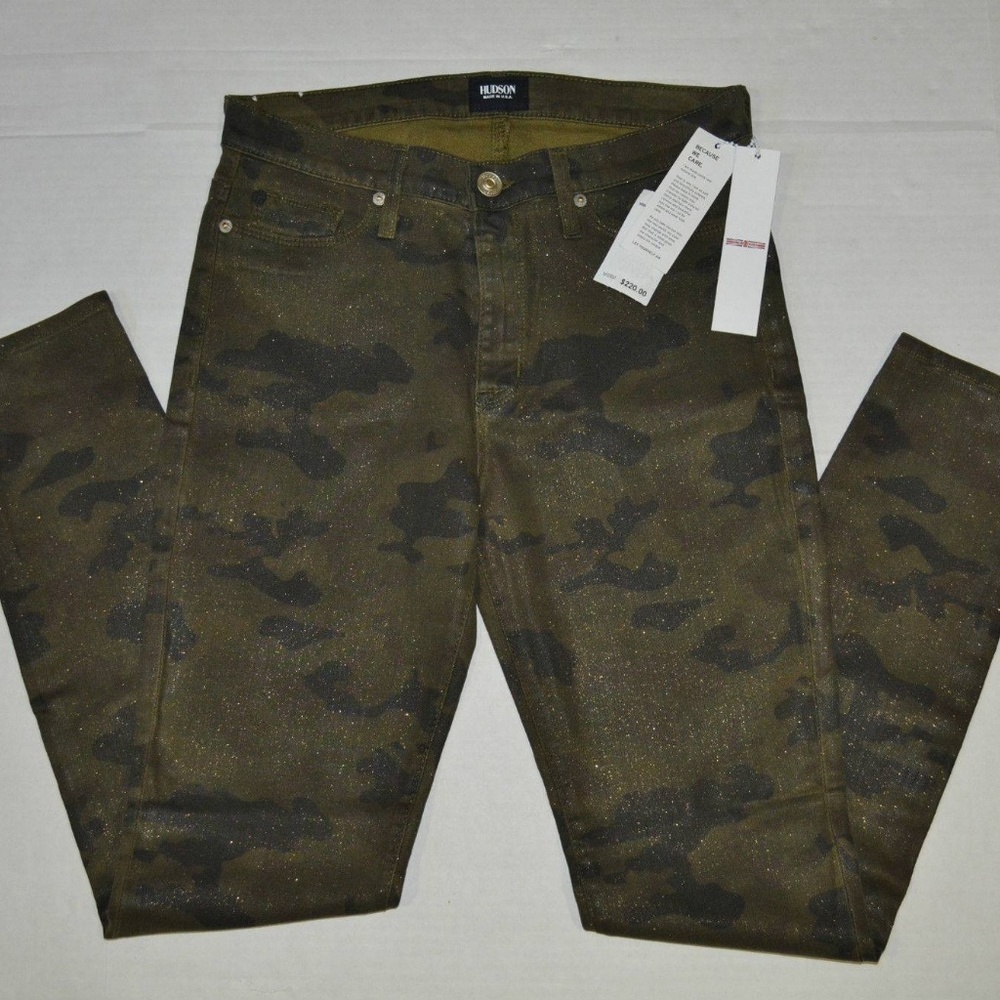 Women's HUDSON sz 24 Nico Super Skinny Camo Jeans - Picture 5 of 8